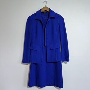 St. John Collection Royal Blue Wool Dress and Jacket